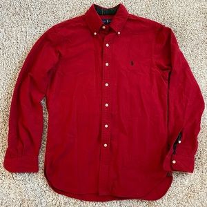 Polo Lauren red button down. Very thick cotton. Like new.